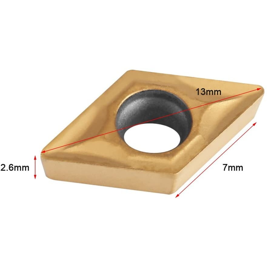 Set 10 placute amovibile pentru strunjire DCMT-070204, US735 DCMT51.51, CNC, insertie de carbura, pentru strung