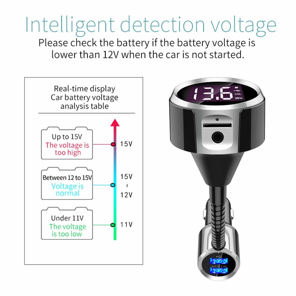 Modulator FM , 12V - 24V , Mp3 Player , FM kit , Bluetooth , handsfree , 2 porturi USB , Stick USB , CARD Micro SD