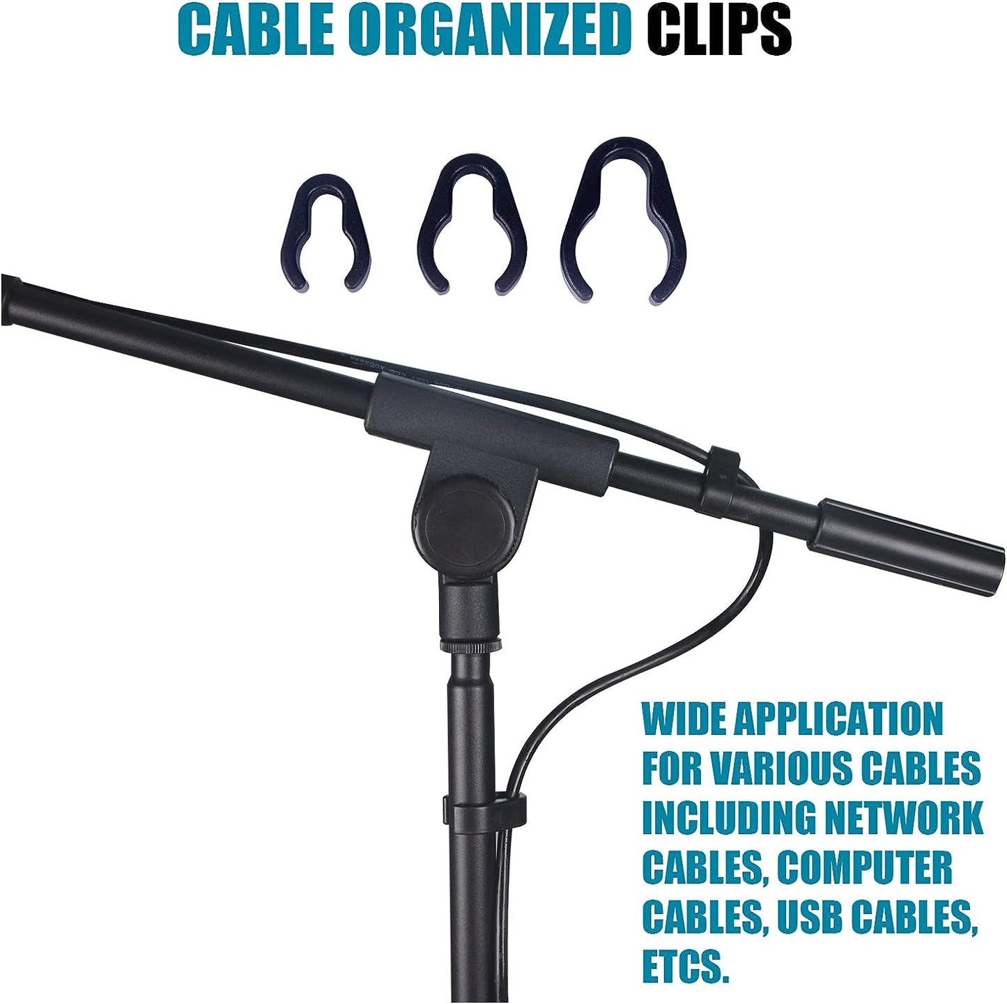 Stativ profesional pentru microfon, stand metalic cu trepied si clema universala tip clip, inaltime reglabila, cu husa de depozitare si transport