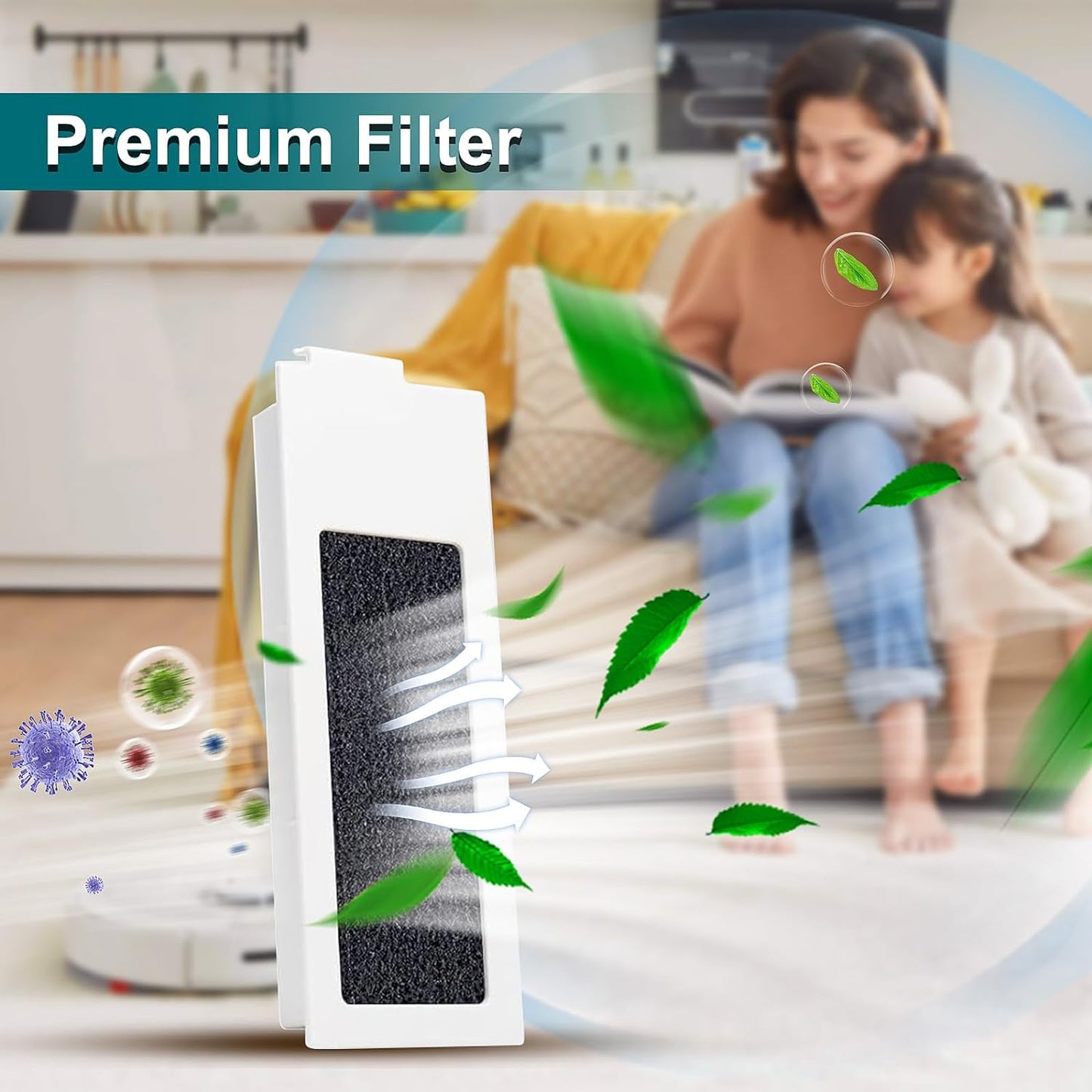 Kit accesorii aspirator compatibile Ecovacs Deebot T20 Omni/T20 PRO/T20 PRO PLUS/T20 MAX, cu 1 perie tambur, 2 filtre, 4 perii laterale, 4 paduri mop si 4 saculeti praf, accesorii curatare