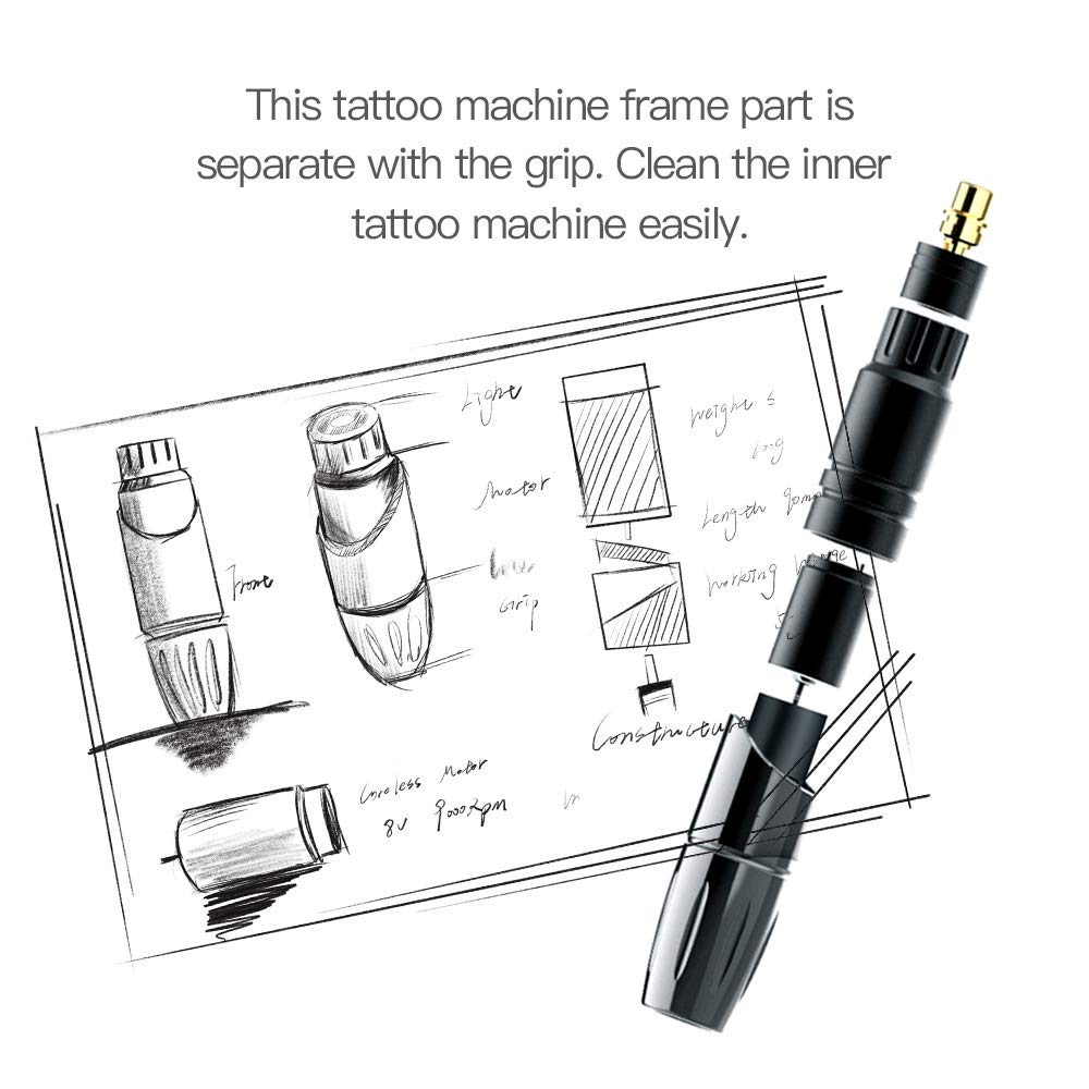 Aparat de tatuaj tip stilou, profesional, pentru Microblading, PMU Artist, sprancene, buze, eyeliner, Mast P10, roz