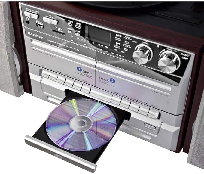 Sistem audio compact cu Pick-up, CD player, caseta, radio, slot card SD si USB, cu difuzoare si telecomanda