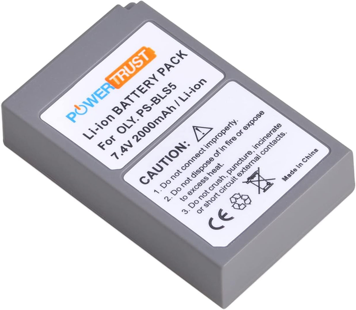 Set de 2 acumulatori BLS-50 BLS-5 2000 mAh si incarcator dual, compatibil cu Olympus Pen E-P7 E-PL10 E-PL9 E-PL8 E-PL7 E-PL6 E-PL5 E-PL3 E-PL1s E-PM2, OM-D E-M5 Mark III III S, Stylus 1