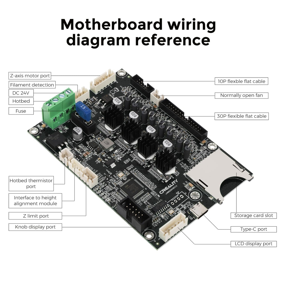 Placa de baza silentioasa pentru imprimanta 3D Creality Ender 3 V3 SE, MCU 32 de biti, driver MS35774, Plug and Play