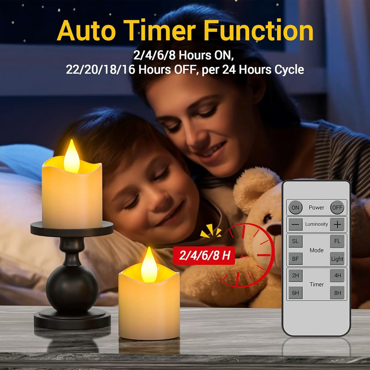 Set 12 lumanari LED reincarcabile cu statie de incarcare si telecomanda, efect de flacara, temporizator, 4 moduri luminare, 5 niveluri luminozitate, pentru Halloween, Craciun, nunta, petrecere