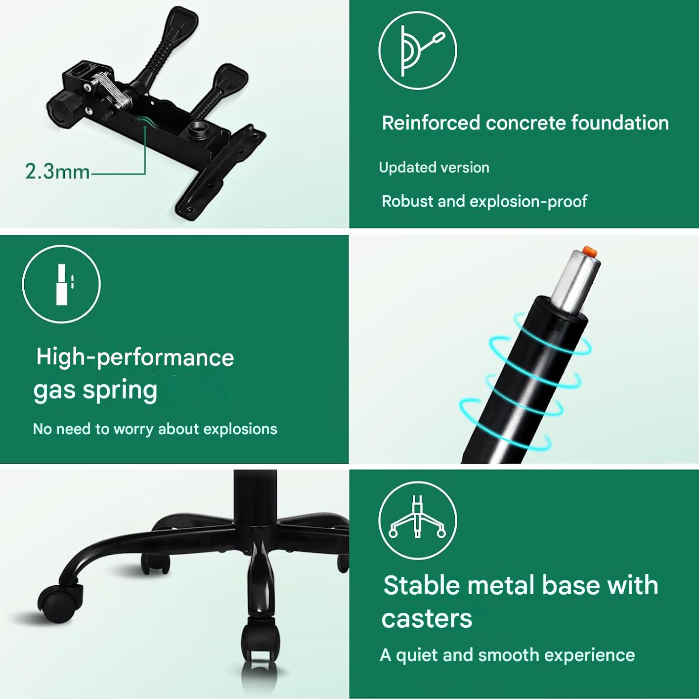 Scaun de birou ergonomic ALFORDSON, piele ecologica PU, spatar ergonomic 3 segmente, tetiera integrata, suport picioare retractabil, inclinare reglabila 90°-150°, reglare pe inaltime 10 cm, rotire 360°, cotiere ergonomice, capacitate 180 kg, gri