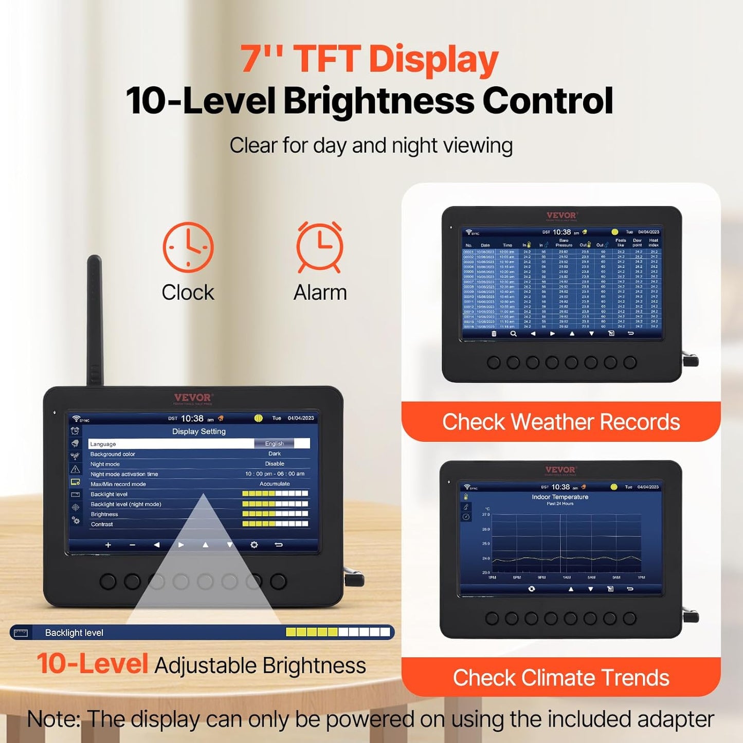 Statie meteo WiFi 7 in 1 cu display de 7 inch, senzor exterior cu panou solar, monitorizare viteza si directie vant, temperatura, umiditate, precipitatii, suporta Weather Underground si WeatherCloud, multifunctionala