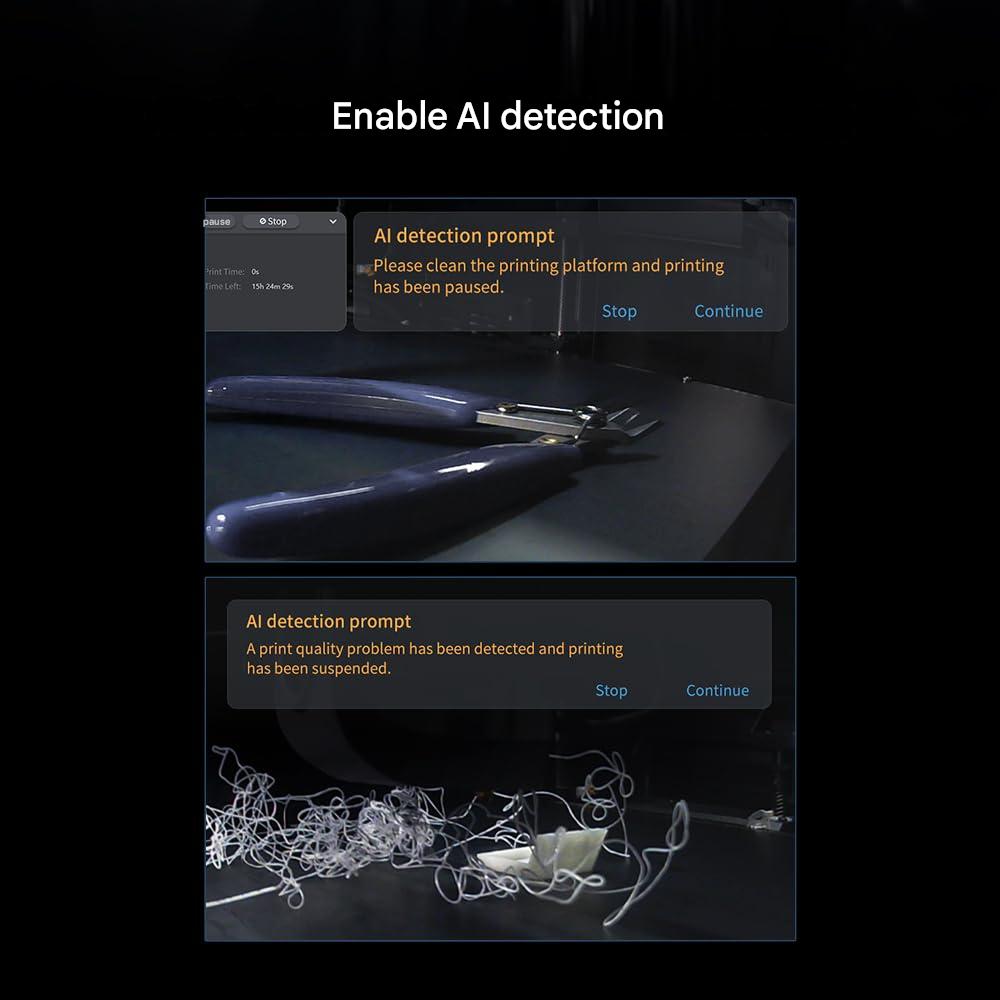 Camera video pentru imprimanta 3D K1/K1 Max, cu detectare AI, 1080P HD, timelapse, vizualizare live, instalare usoara, neagra