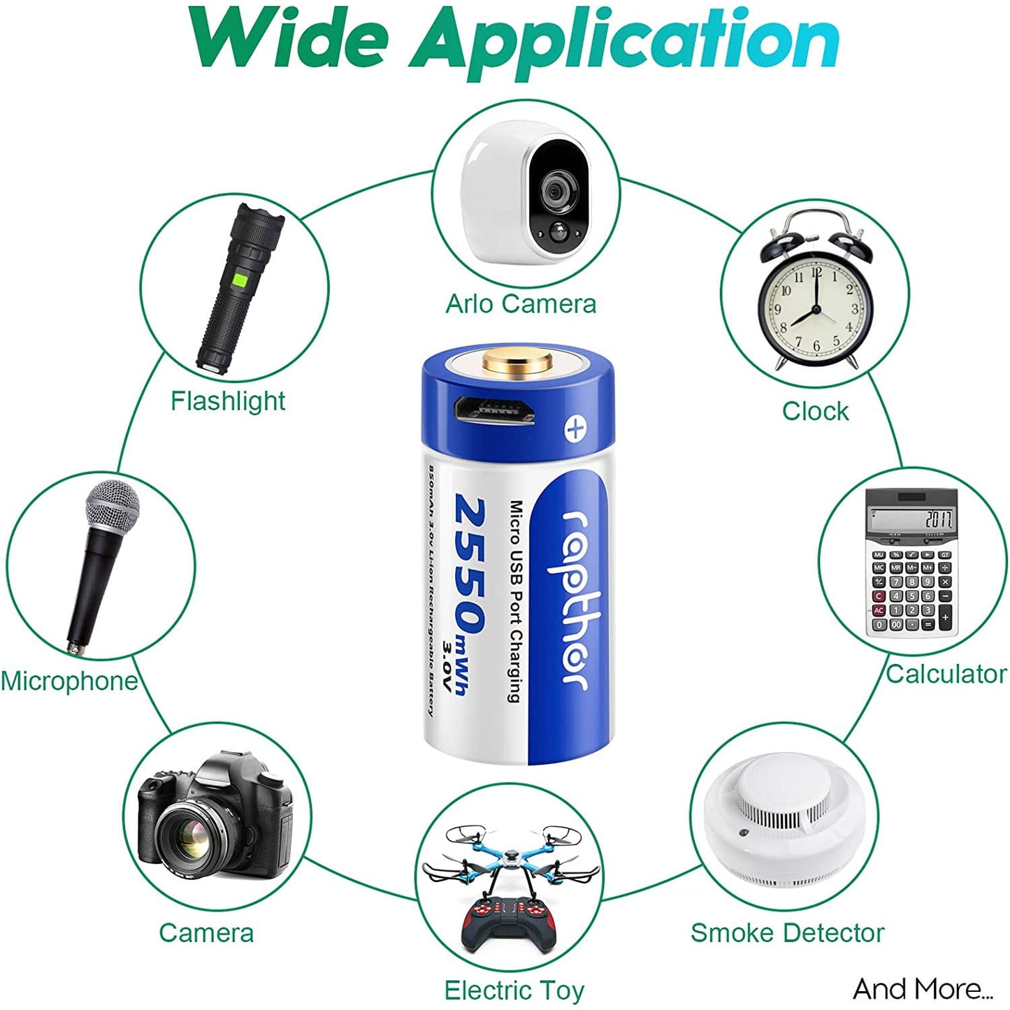 Set de 4 acumulatori 850 mAh, inlocuiesc CR123A, 123, 123A, BR2/3A, CR123, CR123R, CR17345, DL123A, EL123AP, K123, K123A, K123LA, L123A, SF123A, VL123A, 5018LC, cu port USB si LED indicator