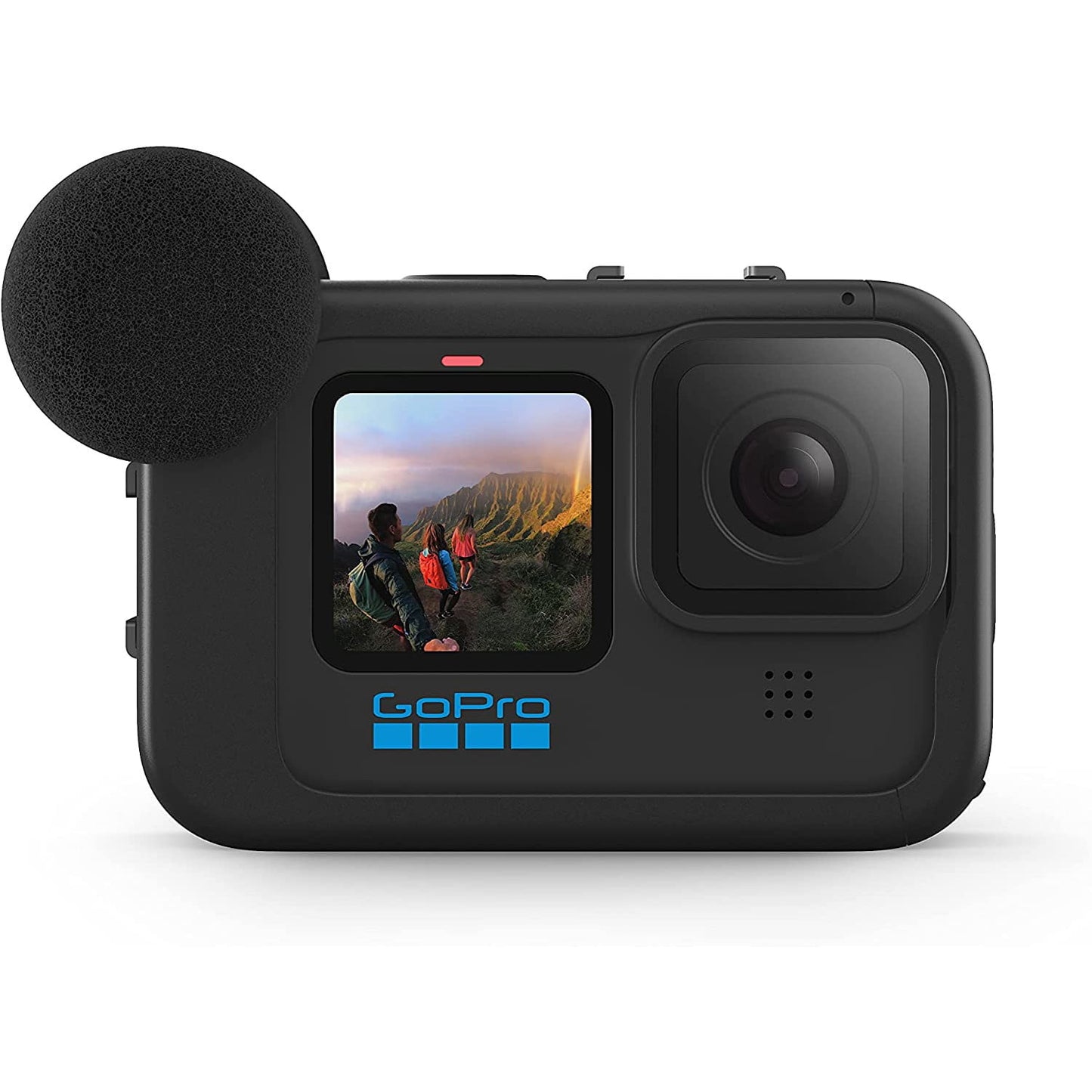 Media mod pentru GoPro Hero 10 Black, Hero 9 Black, cu microfon directional incorporat, port 3.5mm, cu port HDMI, cu 2 adaptoare patina