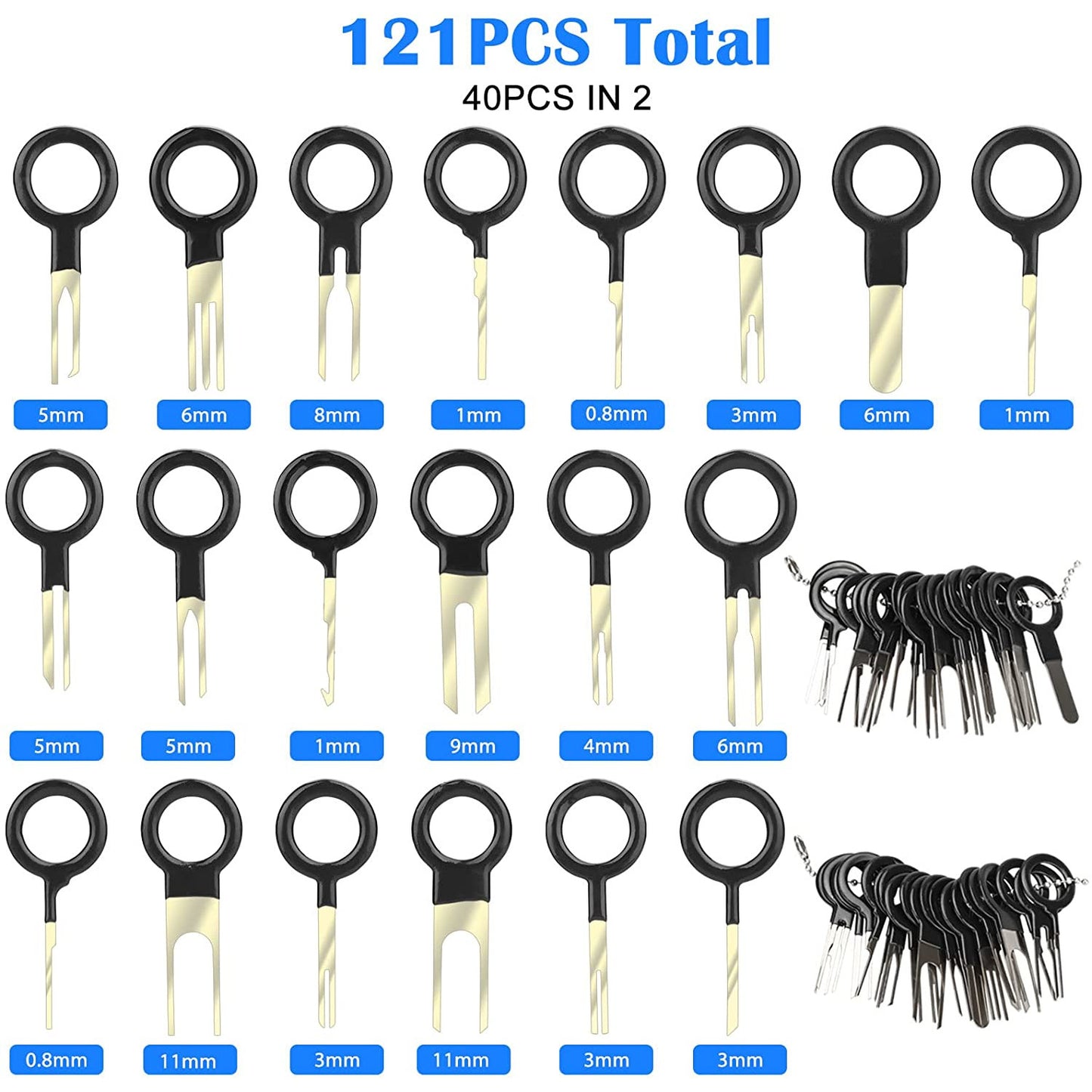 Set 121 extractor pini din mufe auto, instrumente pentru dezasamblare conectori, fara deteriorari de mufe, cu carcasa de protectie