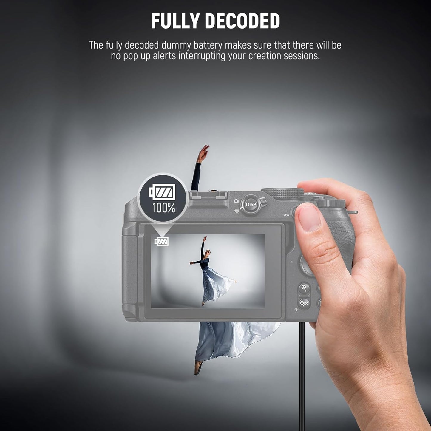 Set baterie dummy Neewer EN-EL25 cu adaptor AC, 370cm, pentru aparate foto compacte