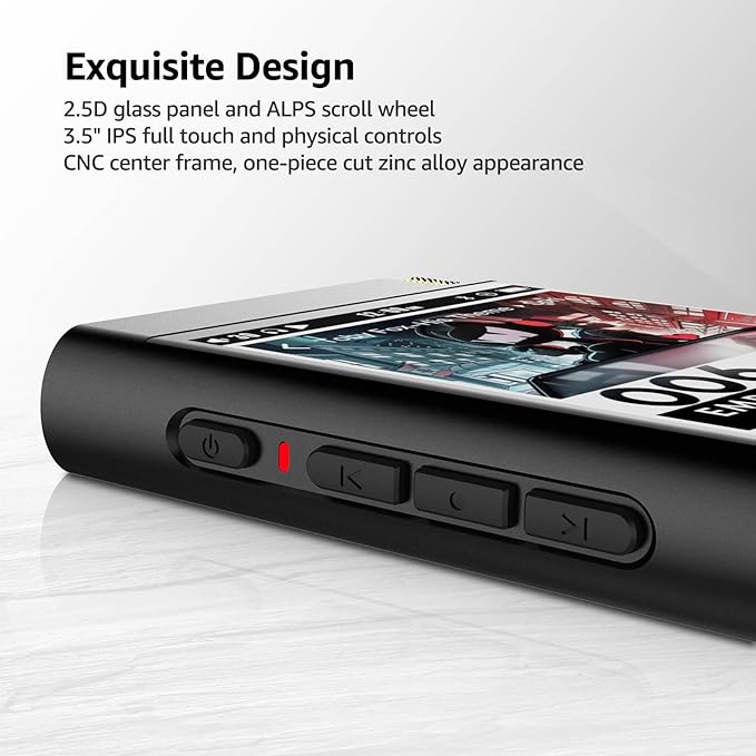 MP3 Player Surfans F28, Hi-Fi, Bluetooth, ecran tactil 3,5 inch, 32 GB, 2000 mAh, suporta card pana la 512 GB