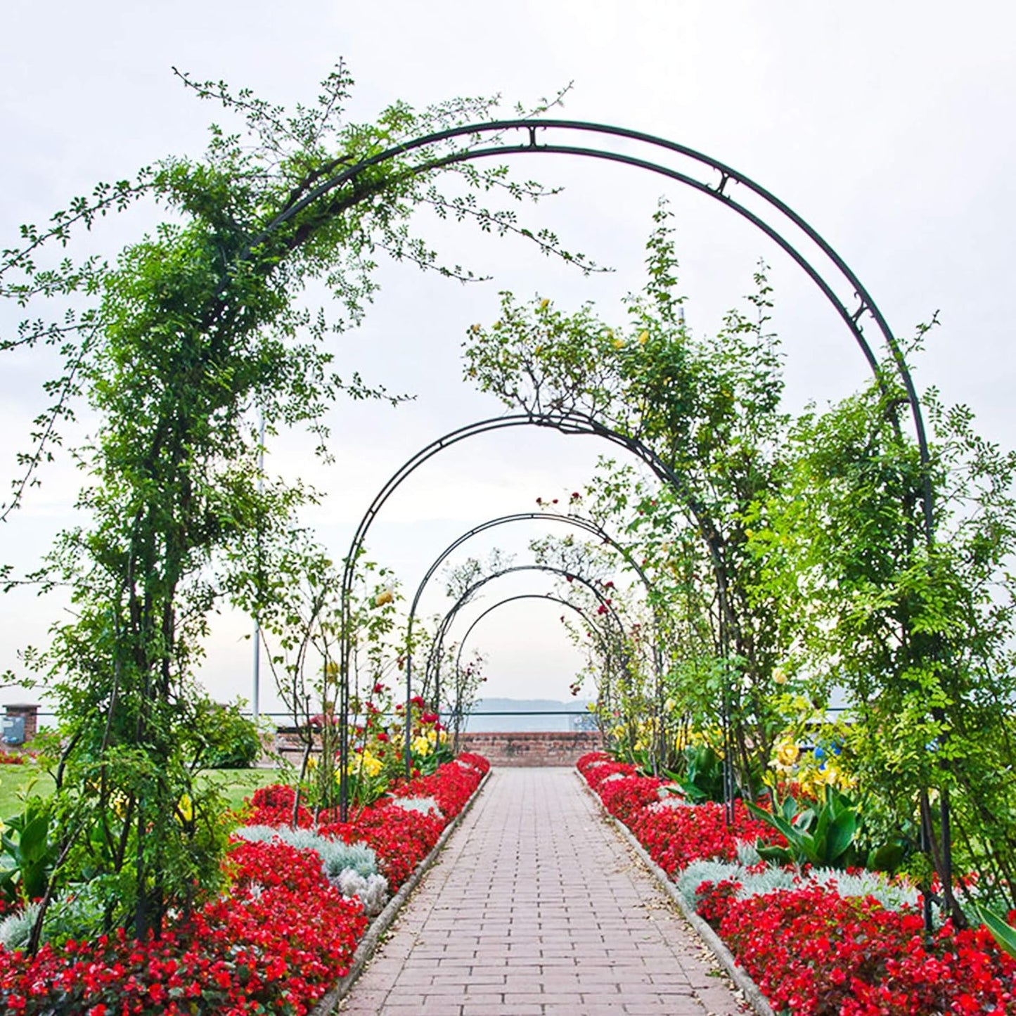 Arcada metalica, pergola arcuita pentru trandafiri, decor, nunta, botezuri, gradina, aniversari, petreceri, rezistenta la apa, 240 x 140 x 38 cm