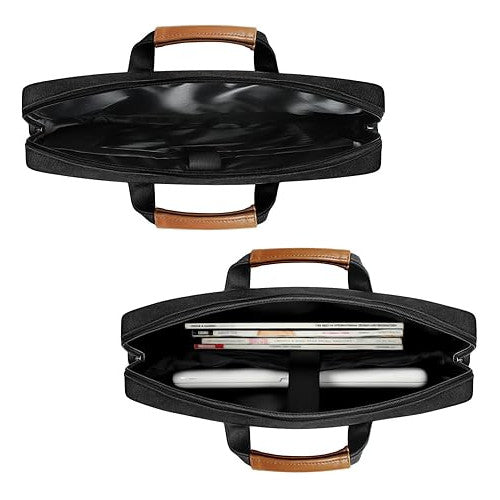 Geanta laptop DOMISO 15-15,6 inch, impermeabila, curea umar detasabila, neagra, 430x305x57mm