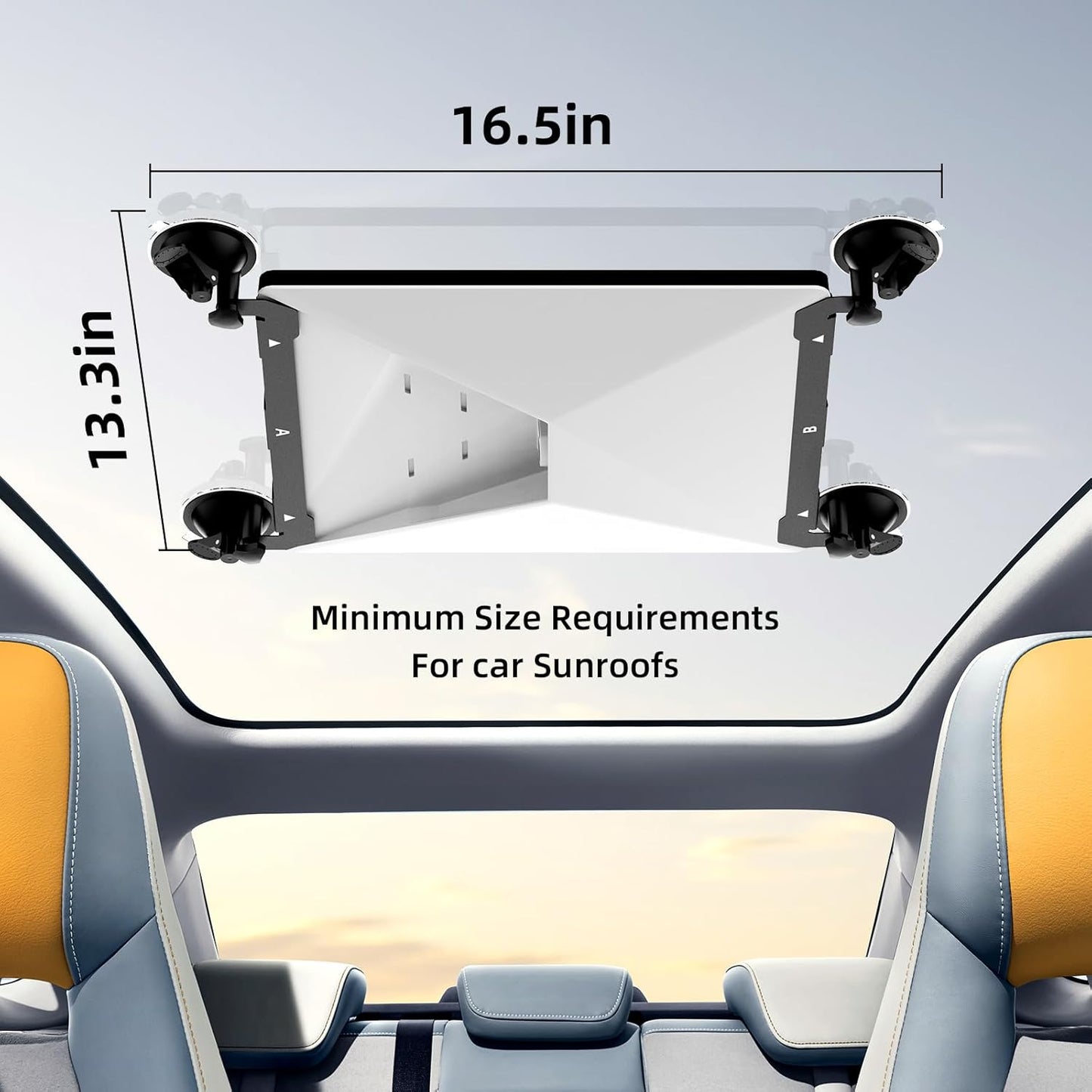 Suport auto Futrue-Wolker pentru Starlink Mini, cu ventuza, reglabil, potrivit pentru masina, camper, barca si camion cu acoperis din sticla