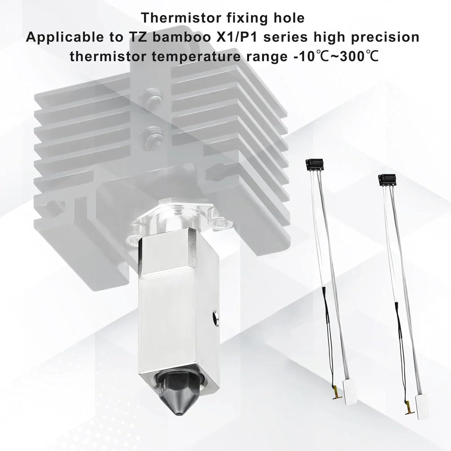 Set 2 incalzitoare ceramice termistor pentru imprimanta 3D compatibila cu Bambu Lab A1/A1 mini – Incalzitor ceramic 24V 80W + senzor temperatura, performanta stabila