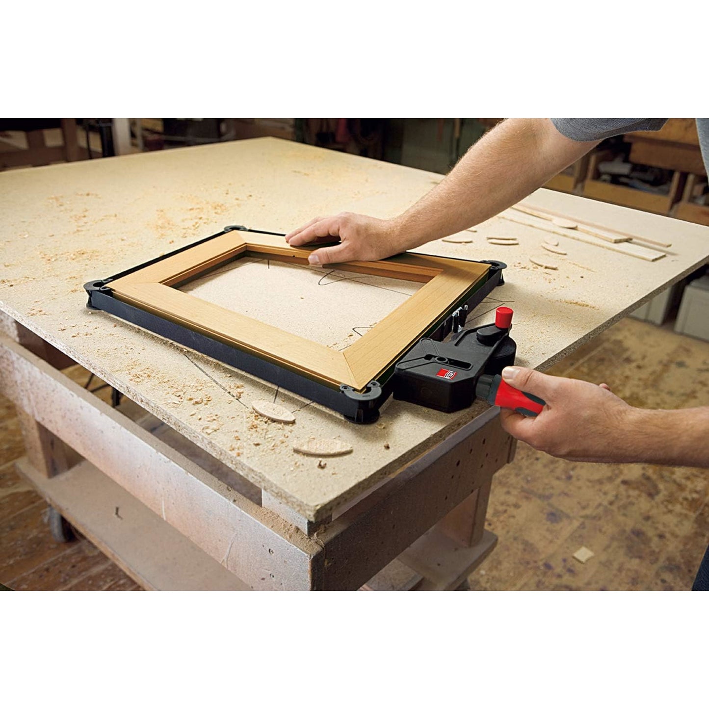 Dispozitiv de strangere cu chinga, bessey VAS-23+2K cu unghi variabil cu 4 cleme, 69 cm