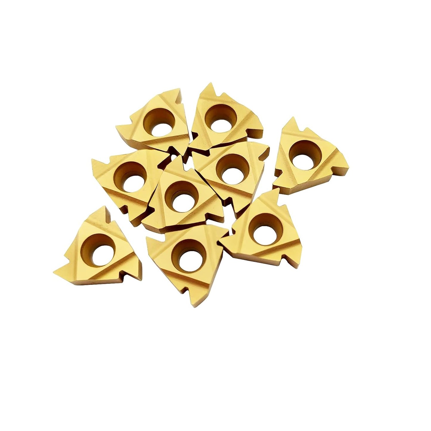 Suport scule strung CNC SER1616H16 5/8", cu 10 insertii din carbura 16ER AG60, set pentru filetare metal, taiere dreapta, pas 0.5–3.0 mm, constructie otel rezistent cu finisaj oxidat negru, stabil si durabil, cheie T8 inclusa, pentru atelier si CNC