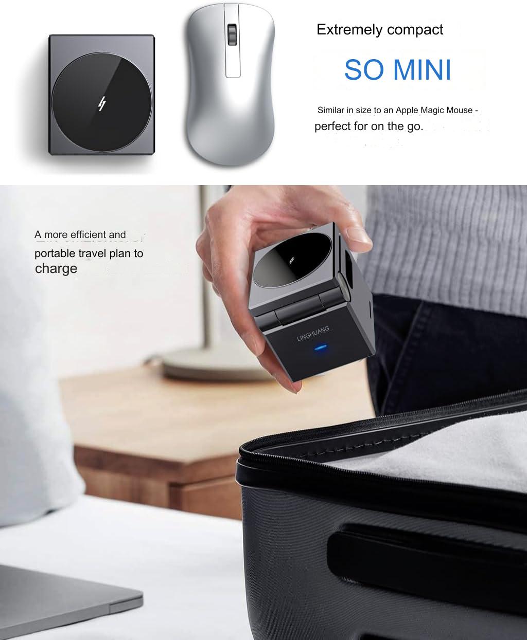 Statie de incarcare 3 in 1 wireless, compatibil MagSafe, 15W Pro, incarcator Apple Watch detasabil, pentru iPhone 15/14/13/12, Apple iWatch si AirPods