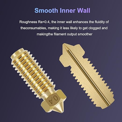 Set 10 duze extrudare imprimanta 3D Anycubic Kobra 3, din alama, de 0, 4 mm, filet M6, duze Hotend extruder cu ac de curatare, pensete si cheie, rezistent la temperaturi ridicate, potrivita pentru majoritatea materialelor FDM
