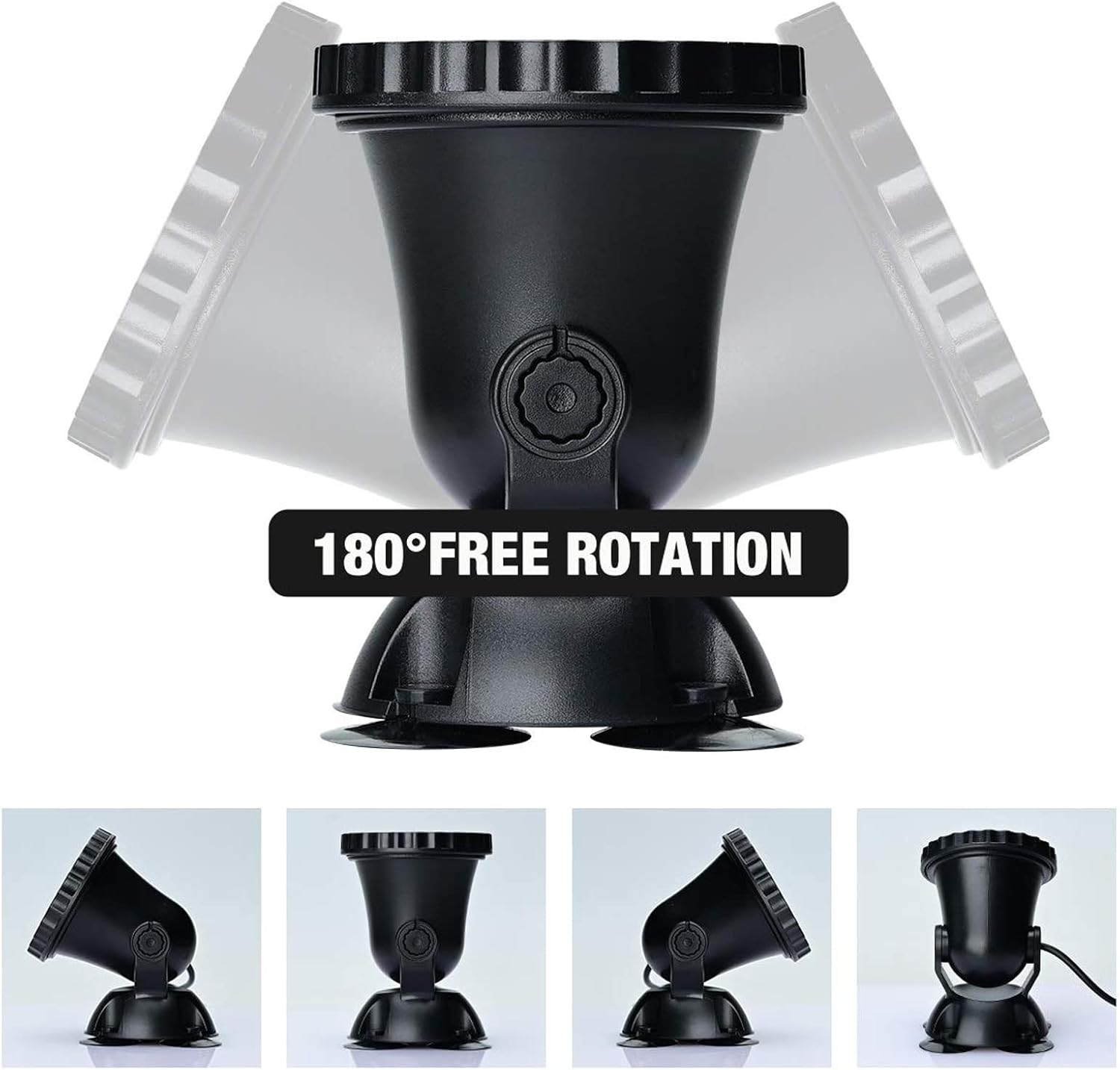 Set 5 lampi pentru gradina LED RGB, proiector cu telecomanda, impermeabile IP68, fixare prin ventuze, reglabile 180°, 10 niveluri luminozitate, 16 efecte monocromatice si 4 dinamice, pentru iaz, piscina, fantana arteziana