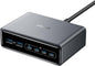 Statie de incarcare 200 W GaN, incarcator retea cu incarcare rapida PD, 4 porturi USB-C si 2 porturi USB-A, protectie la temperatura ridicata, supracurent, scurtcircuit, gri