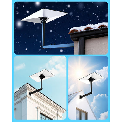 Suport pentru antena Starlink Gen 3, reglabil 360°, unghi inclinare 180°, cu adaptor teava, accesorii de fixare, montare pe perete si acoperis, din metal, negru