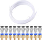 Set tub teflon de 5 m pentru imprimanta 3D cu 10 conectori pneumatici PC4-M6 si 10 conectori PC4-M10, furtun PTFE pentru imprimate cu filament 1.75 mm