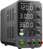 Sursa de alimentare de laborator 120 V, 3 A, cu reglaj fin si grosier, USB-C si USB-A 20 W, protectie supracurent OCP, ventilator de racire, intrare AC115V/230V, Jesverty