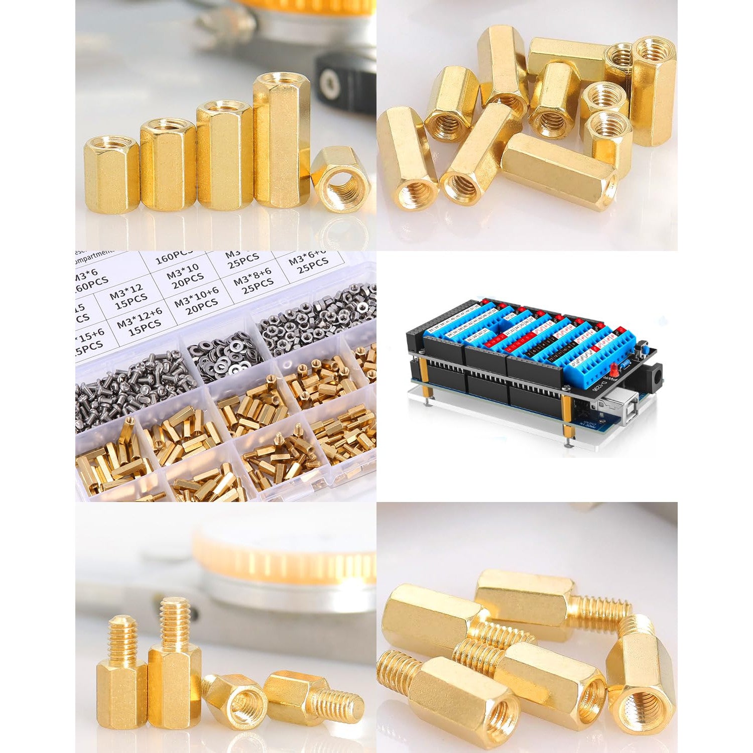 Set distantiere M3, mama-mama si mama-tata, 680 suruburi, piulite hexagonale si saibe, otel inoxidabil, pentru placa PCB, placa de baza Rasberry Pi