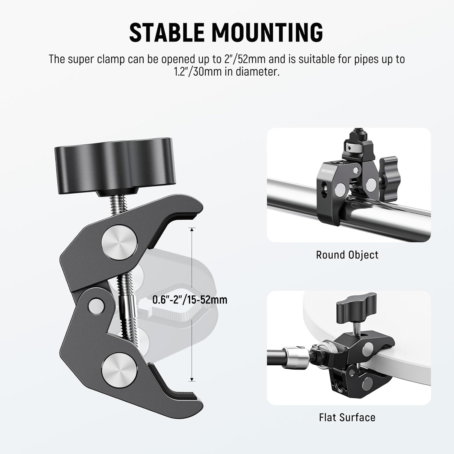 Set brat articulat de 11 inch Joint Magic Arm cu clema Super Clamp cu filet 1/4 Inch si 3/8 Inch, sarcina maxima 3 kg, pentru cage, monitor de camp, camera DSLR, ring light, lumina LED, multifunctionale
