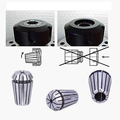 Set de prindere ER20 de 13 piese, domeniu de prindere de la 1 mm la 13 mm pentru strung sau masina de gravat CNC