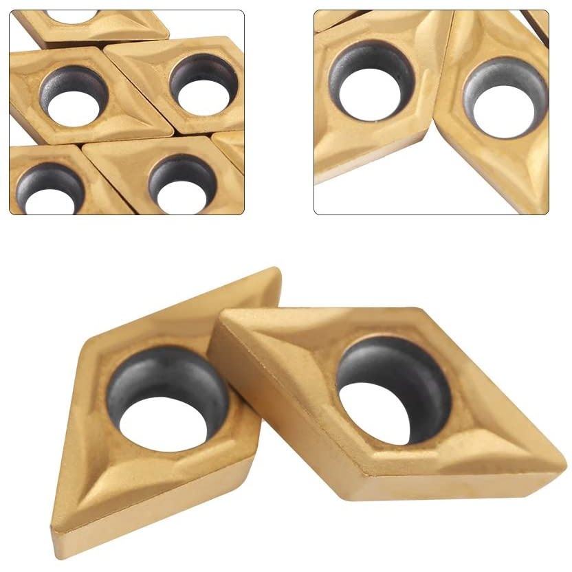 Set 10 placute amovibile pentru strunjire DCMT-070204, US735 DCMT51.51, CNC, insertie de carbura, pentru strung