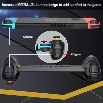 Controller pentru Nintendo Switch, model imbunatatit, ergonomic, cu vibratie dubla, 3 capace joystick diferite, giroscop cu 6 axe