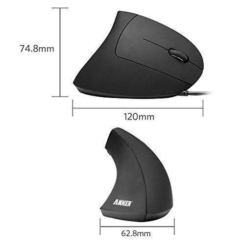 Mouse Anker Vertical cu fir Mouse Ergonomic Professional Optic 1000 / 1600 DPI