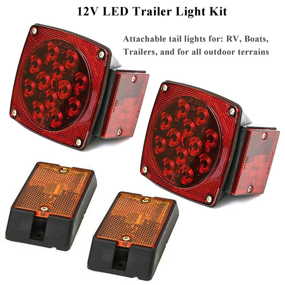 Set Complet , Stopuri si Semnalizari LED pentru Remorca, Platforma ,12V , rezistente la apa , Fir , Accesorii