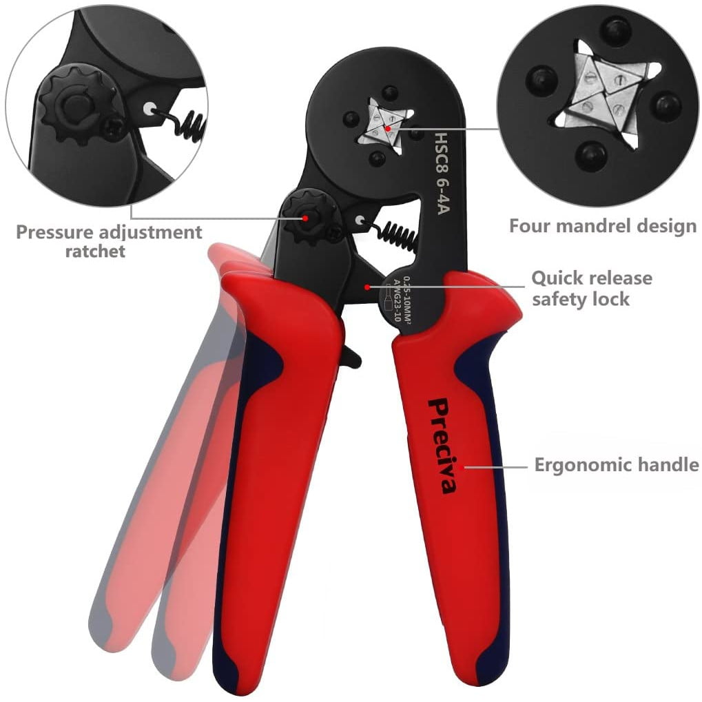 Cleste sertizat pini connectori contine 1200 bucati terminale conductori 0,25-10 mm