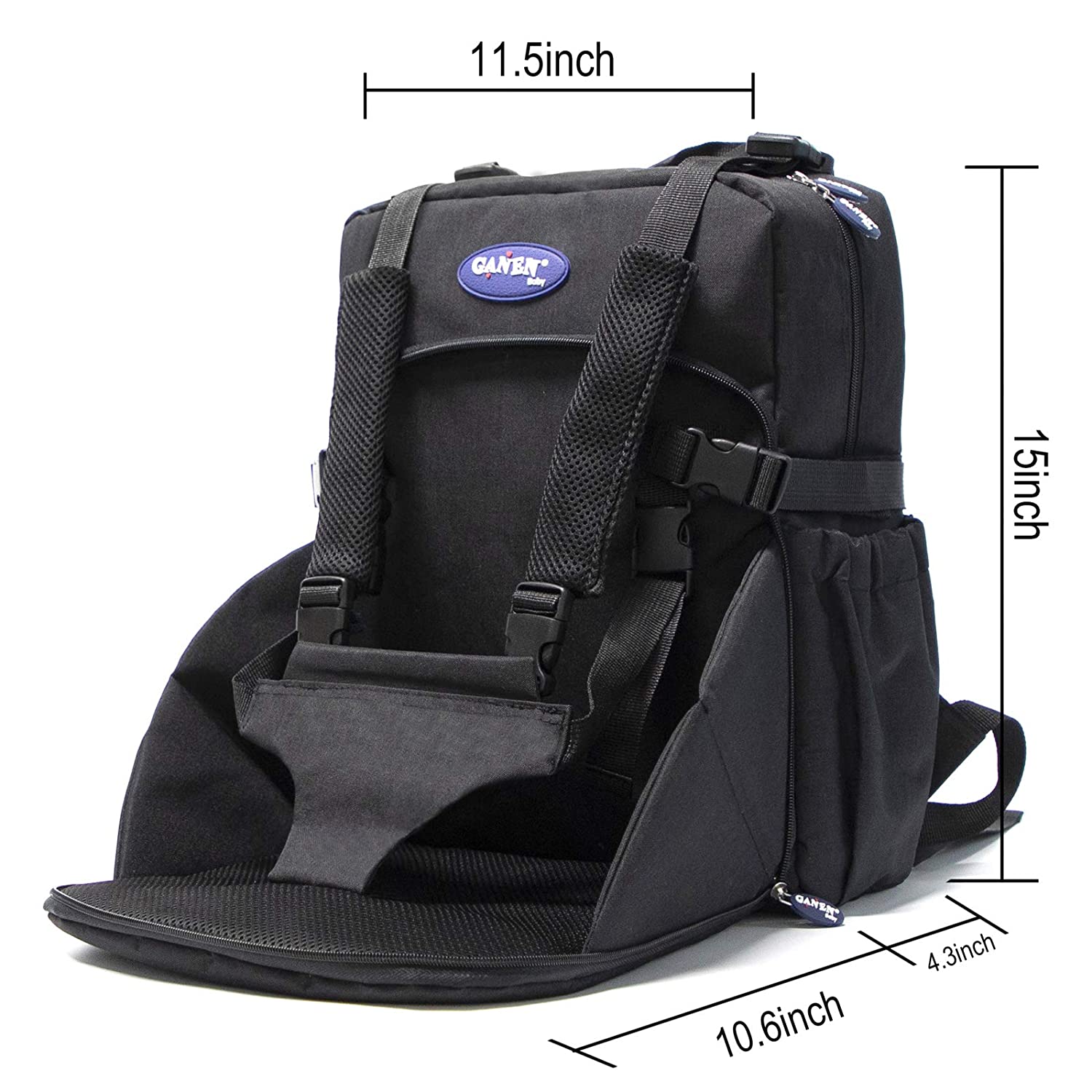 Ghiozdan multifunctional cu port-bebe ,Aujelly , de mare capacitate, rucsac de calatorie, impermeabil, Negru
