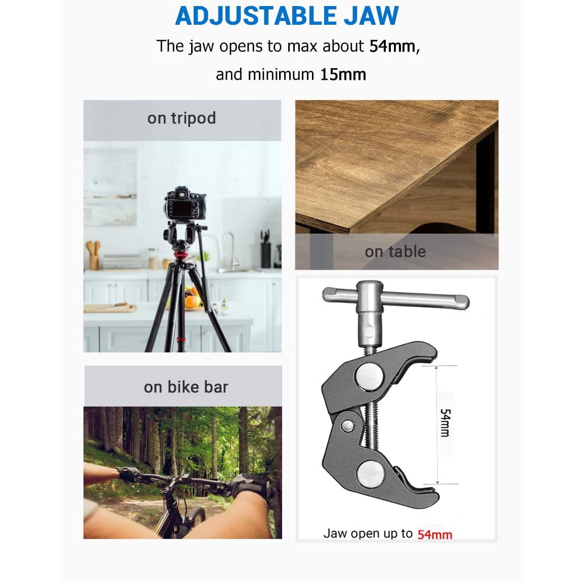 Clema Smallrig multifunctionala cu bila de fixare accesorii foto-video DSLR, cu menghina si surub 1/4", articulatie rotativa 360º