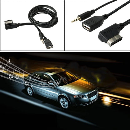 Cablu Adaptor AMI MMI USB aux 3.5 mm jack pentru Audi A3, S4, A5, S5, A6, S6, A7, A8, Q5, Q7, R8, Seat, Skoda, VW