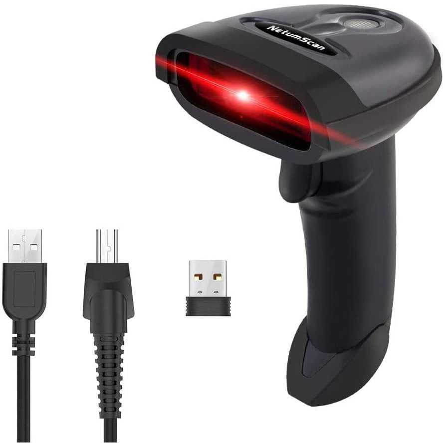 Scaner coduri de bare 1D , Wireless , 2.4 GHz , portabil , USB reincarcabil pentru computer Laptop MAC