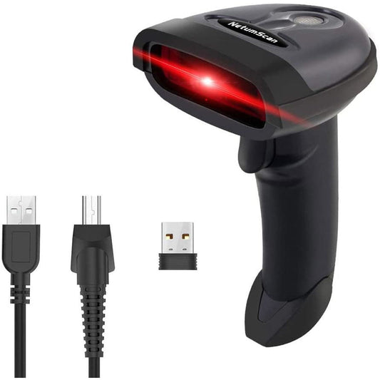 Scaner coduri de bare 1D , Wireless , 2.4 GHz , portabil , USB reincarcabil pentru computer Laptop MAC