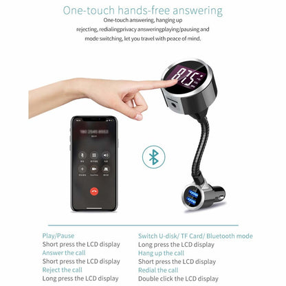 Modulator FM , 12V - 24V , Mp3 Player , FM kit , Bluetooth , handsfree , 2 porturi USB , Stick USB , CARD Micro SD