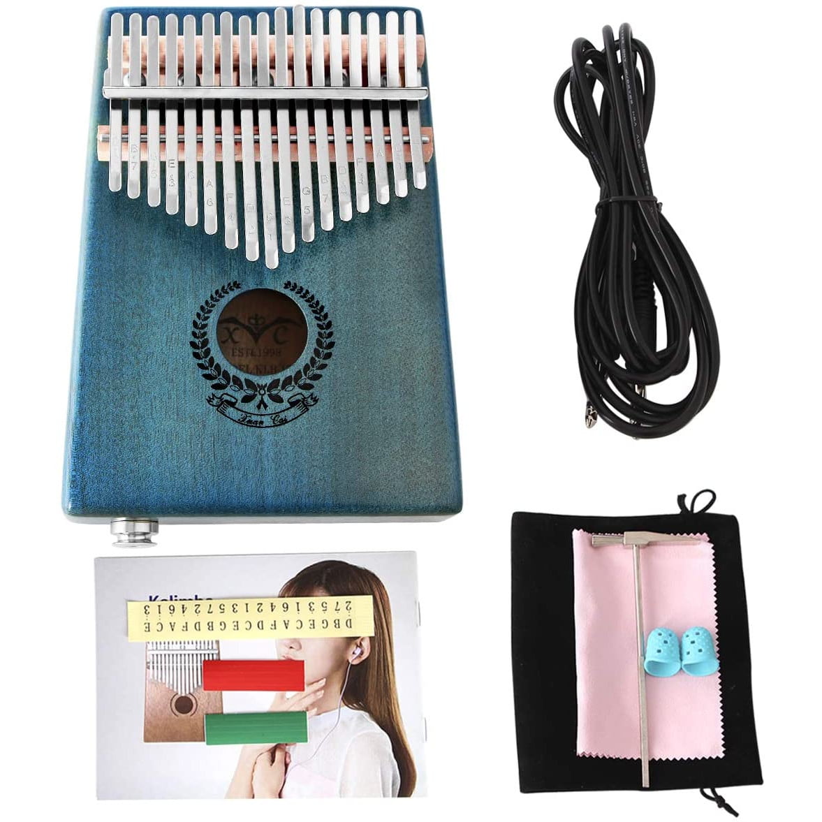 Kalimba electrica , instrument muzical cu 17 note, interfata de difuzor, mufa de 6mm
