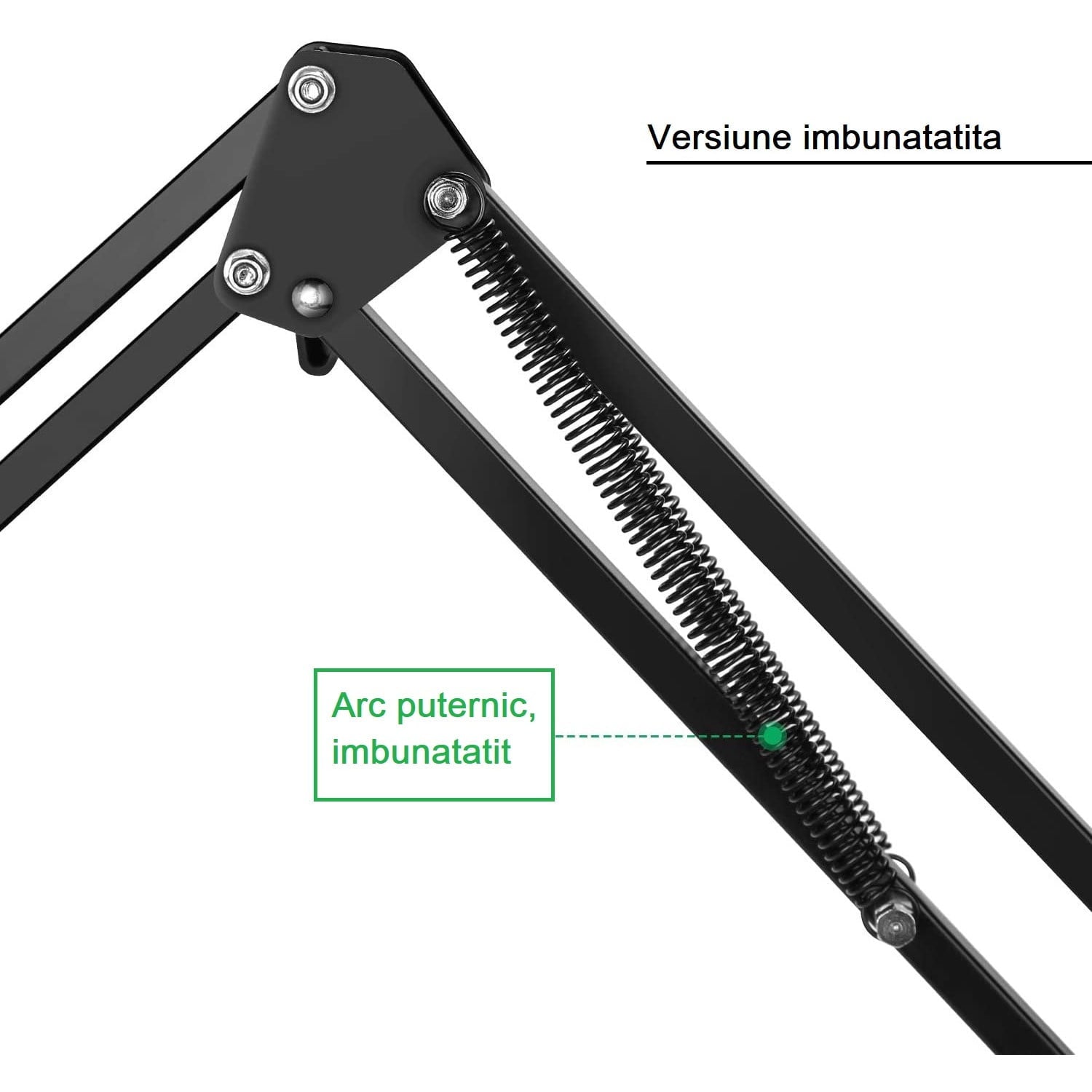 Set Brat cu menghina cu suport pentru microfon si Filtru ,stand Agptek , Profesional , Adjustabil