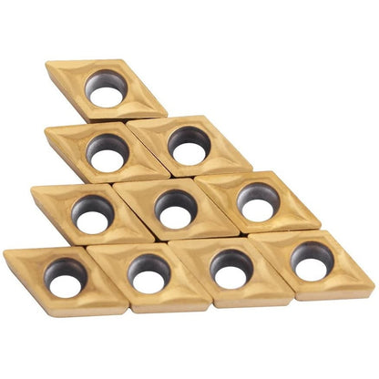 Set 10 placute amovibile pentru strunjire DCMT-070204, US735 DCMT51.51, CNC, insertie de carbura, pentru strung