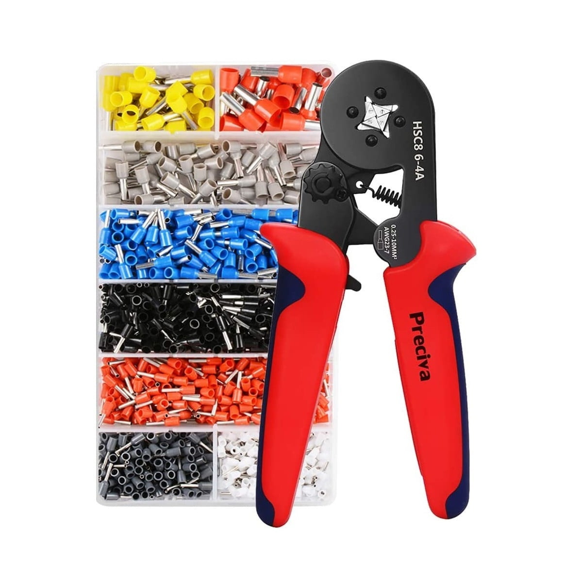 Cleste sertizat pini connectori contine 1200 bucati terminale conductori 0,25-10 mm