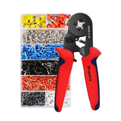 Cleste sertizat pini connectori contine 1200 bucati terminale conductori 0,25-10 mm