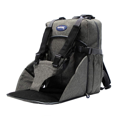 Geanta pentru schimburi, ghiozdan multifunctional cu scaunel port-bebe, de mare capacitate, rucsac de calatorie, Gri